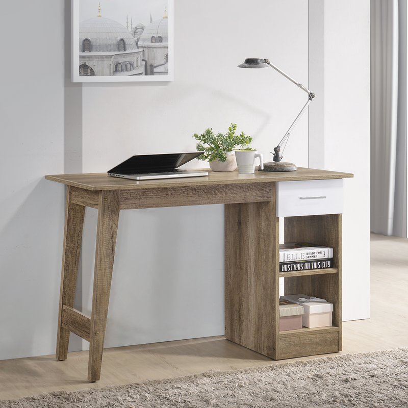 2-Shelf Scandinavian Desk
