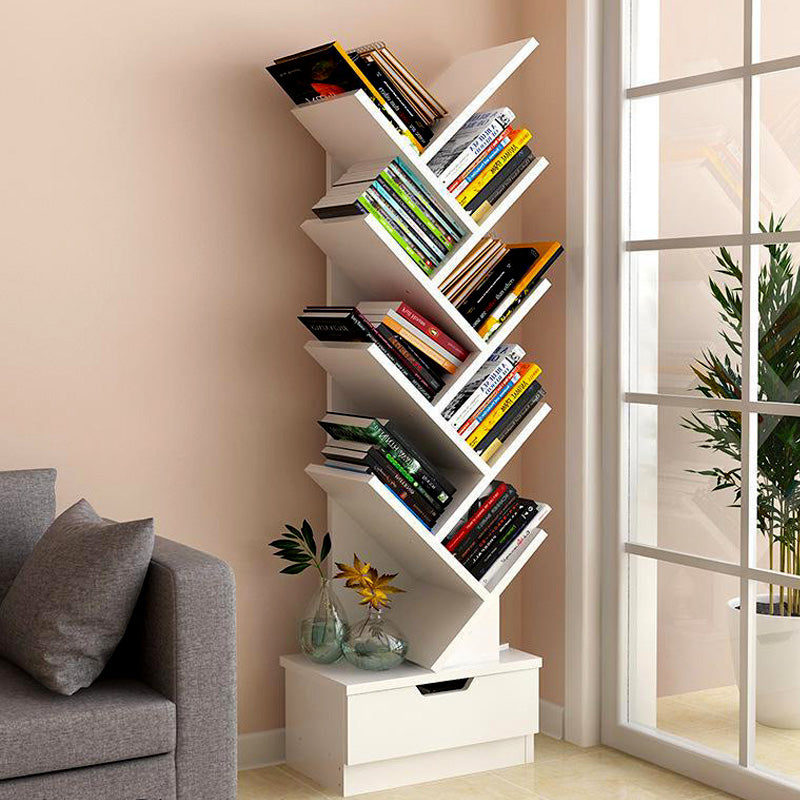 9-Tier Angled Bookshelf