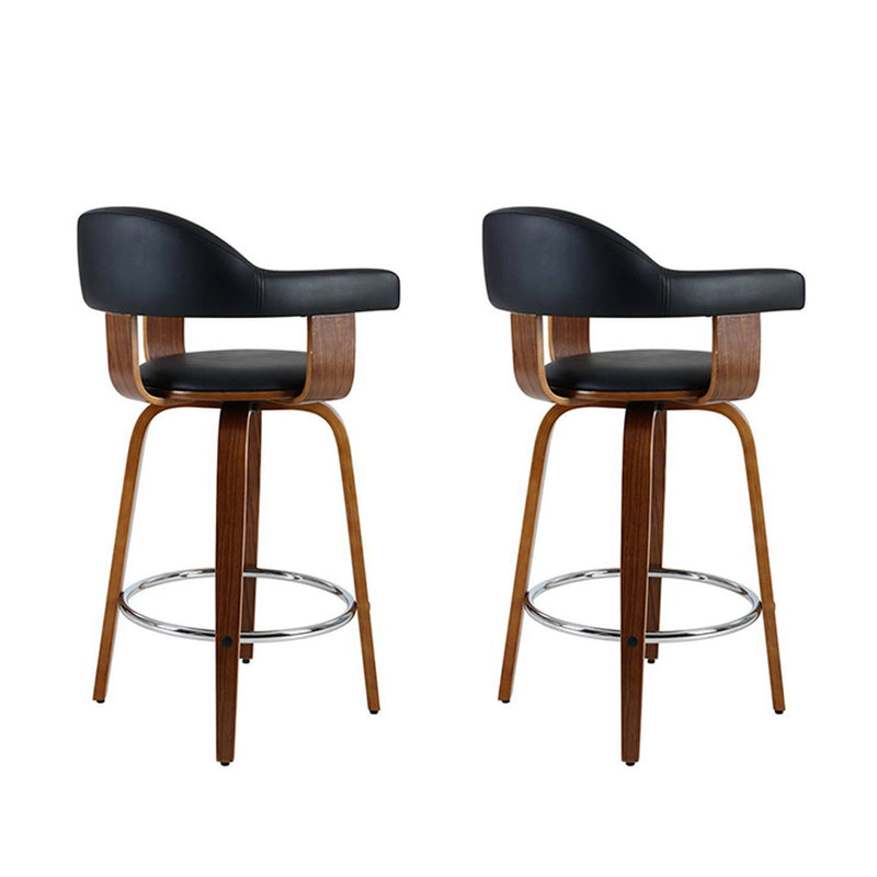 Set of 2 Crafted Chic Bar Stools - Black