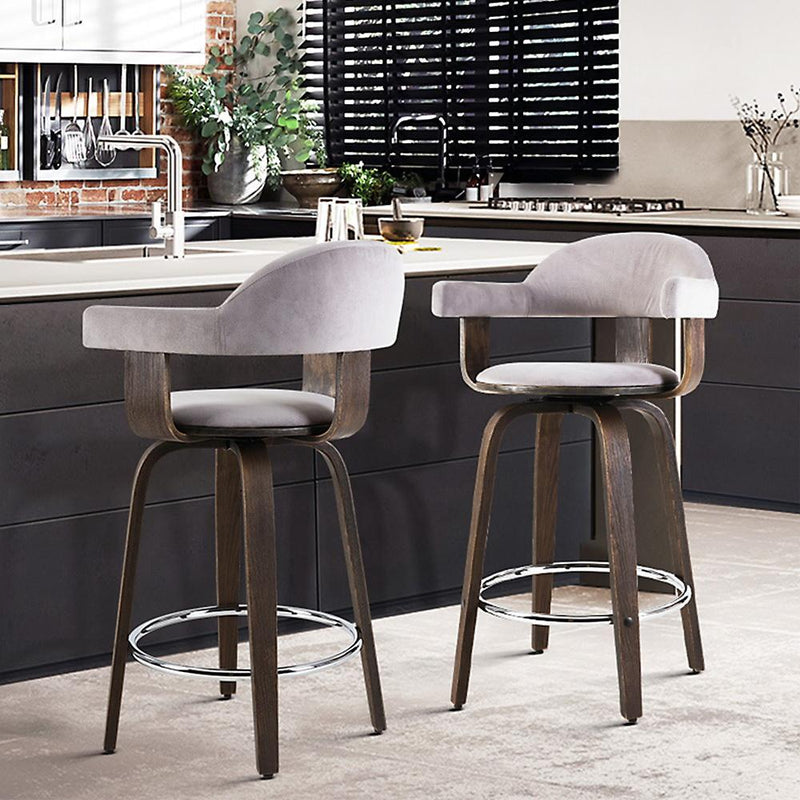 Set of 2 Crafted Chic Bar Stools - Black