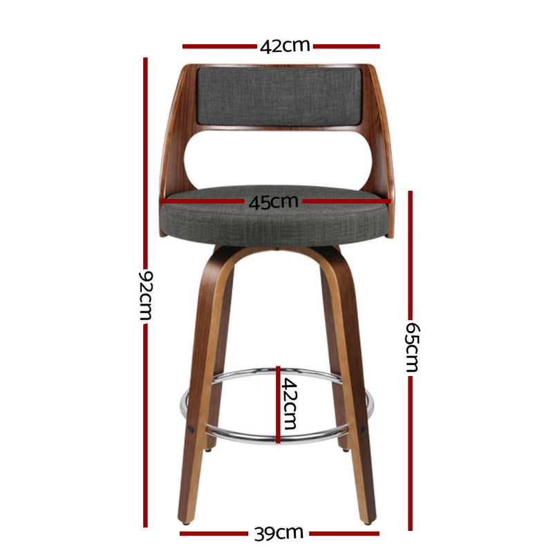 Set of 4 Modern Crafted Bar Stools