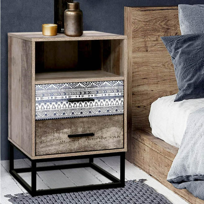 Ethnic-Patterned Side Table