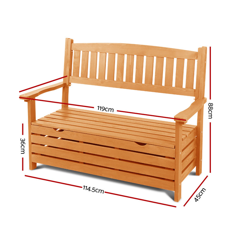2-Seater Outdoor Storage Bench