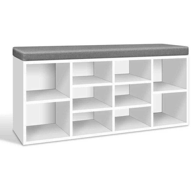 Exquisite Bench Shoe Cabinet - White