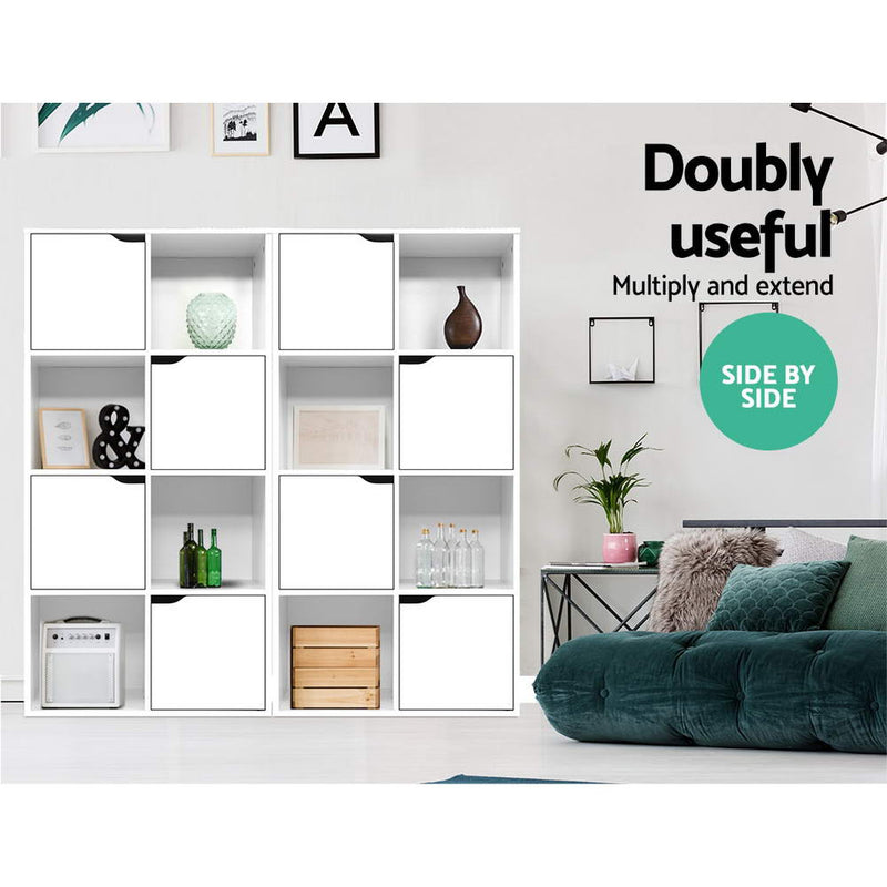 Sleek Modern 8-Cube Display Shelf