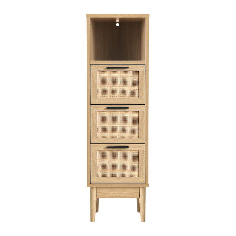 Modish Rattan 3 Chest of Drawers Side End Table Shelf