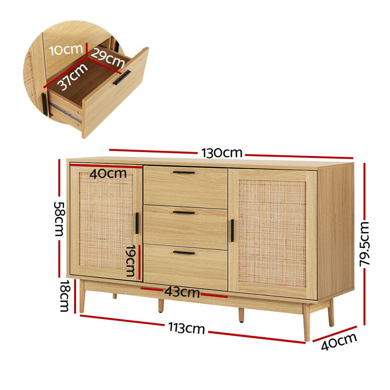 Modish Rattan Buffet Sideboard Cabinet Storage