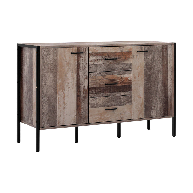 Crafted Buffet Sideboard Storage Cabinet Industrial Rustic Wooden