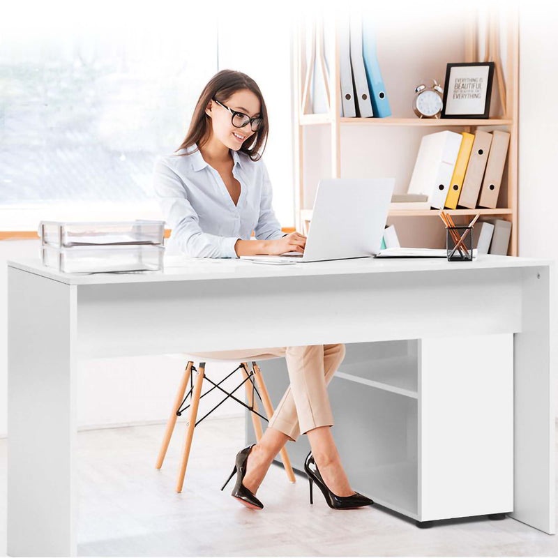 Classic L-Shaped Corner Desk - White