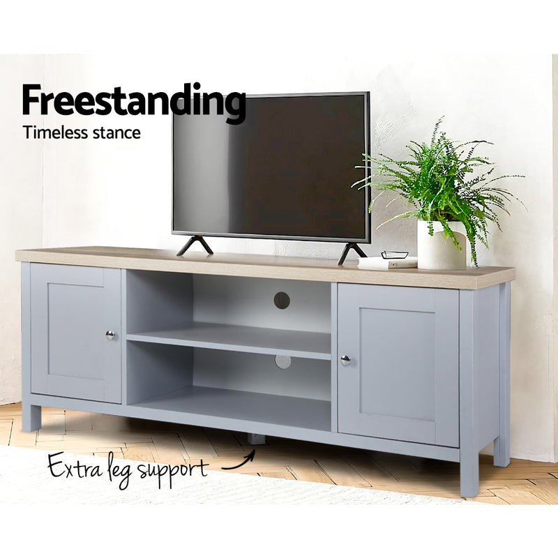 Essentials TV Cabinet - Grey/Oak
