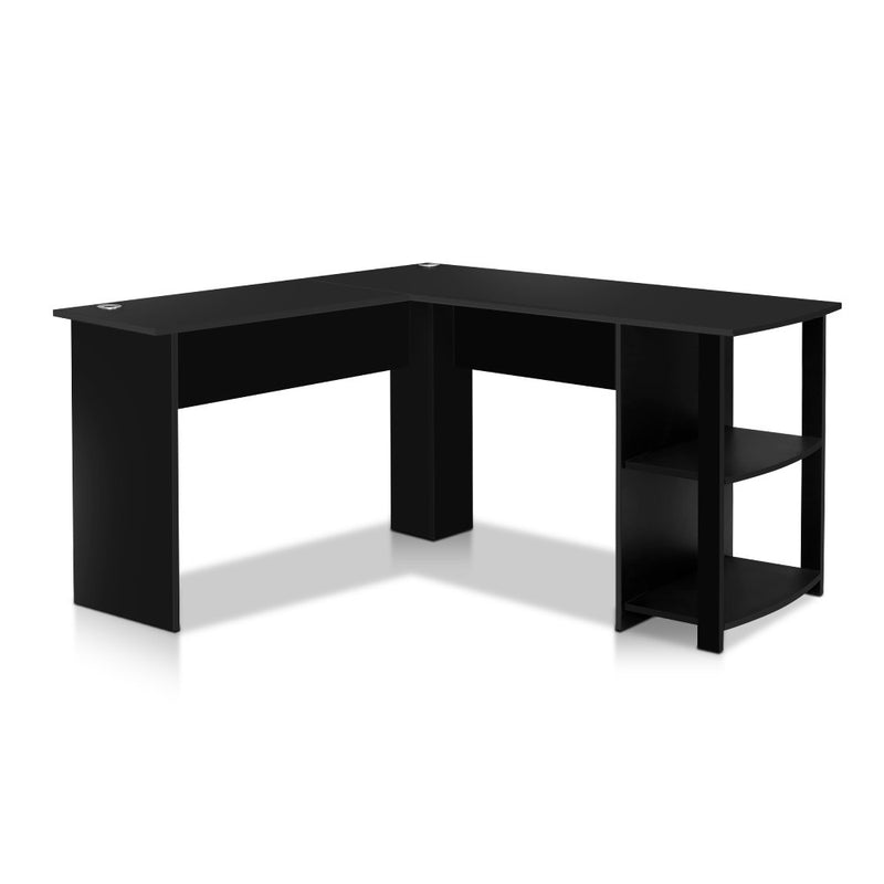 L-Shaped Corner Desk - Black