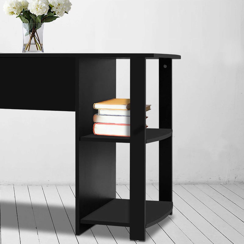 L-Shaped Corner Desk - Black