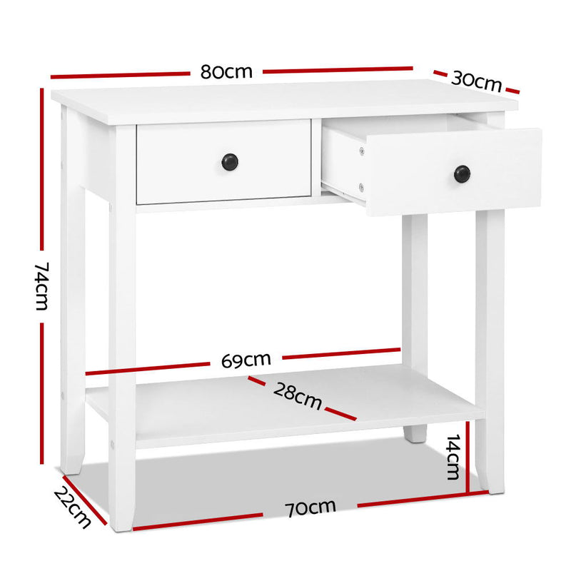 Classic 2-Drawer Console Table