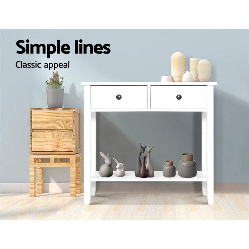Classic 2-Drawer Console Table