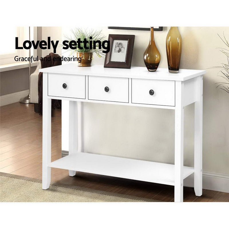 Classic 3-Drawer Console Table