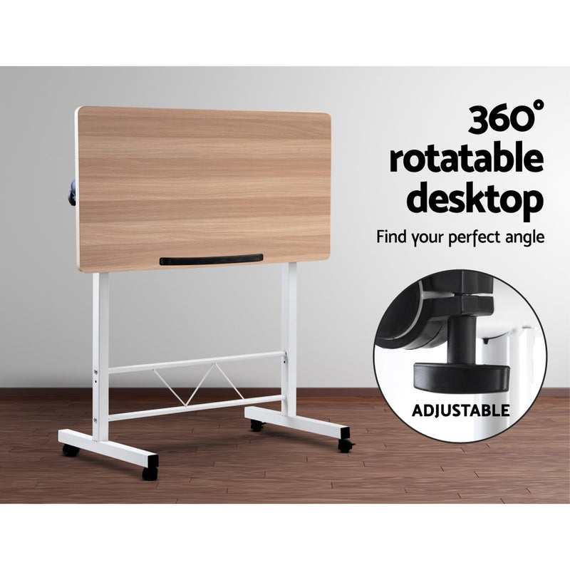 I-Design Mobile Laptop Desk - Light Wood