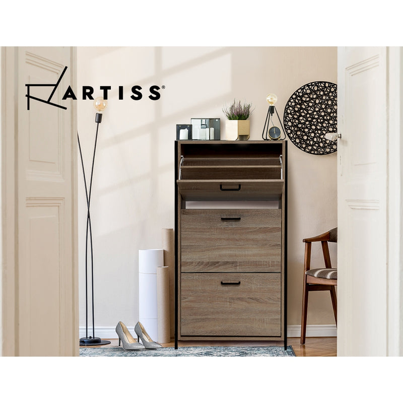 Contemporary Pull-Down Shoe Cabinet