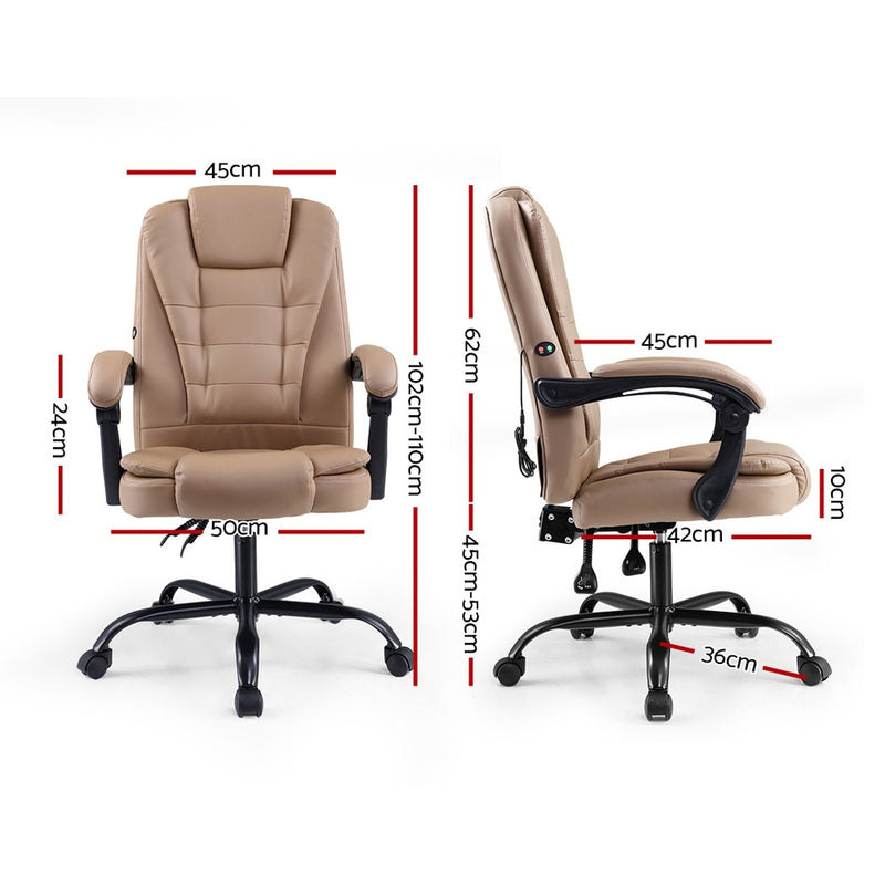 2-Zone Massage Office Chair - Espresso