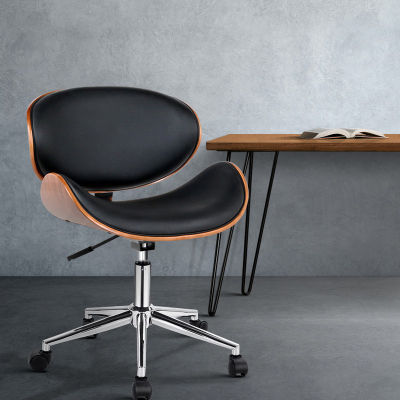 Unique Swivel Office Chair - Black