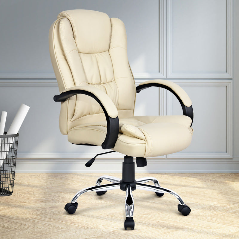 Classic Contemporary Office Chair - Beige