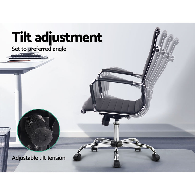 Sleek Contemporary Office Chair - Black High Back