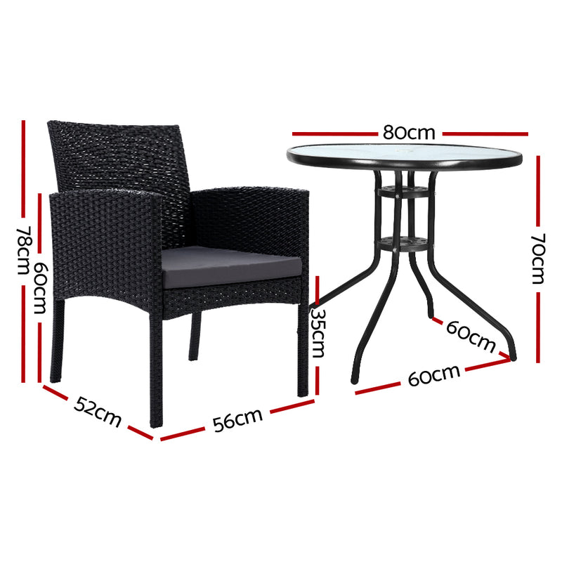 Outdoor Bistro Set - Tea Table Chair - XL