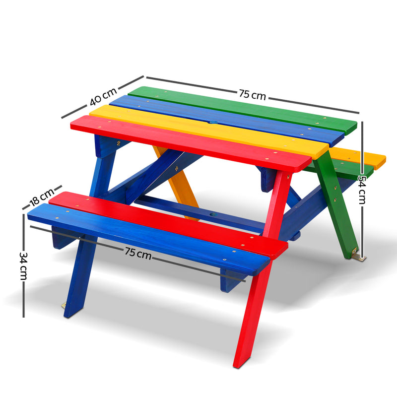 Kids Picnic Bench Set - Multicolor