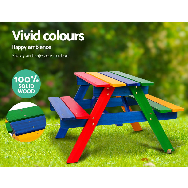 Kids Picnic Bench Set - Multicolor