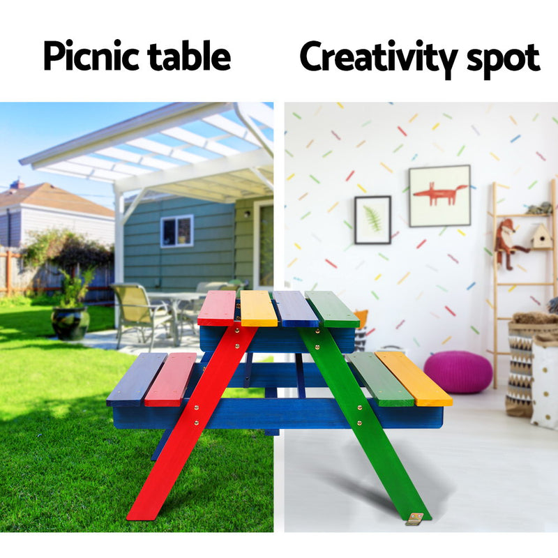 Kids Picnic Bench Set - Multicolor