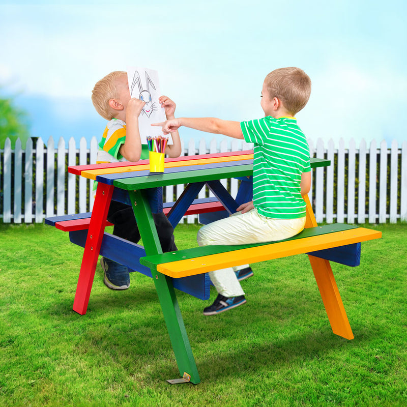 Kids Picnic Bench Set - Multicolor