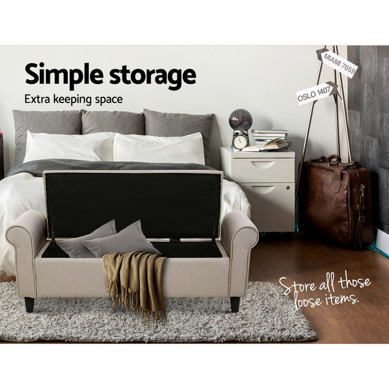 Refined Storage Ottoman - Taupe