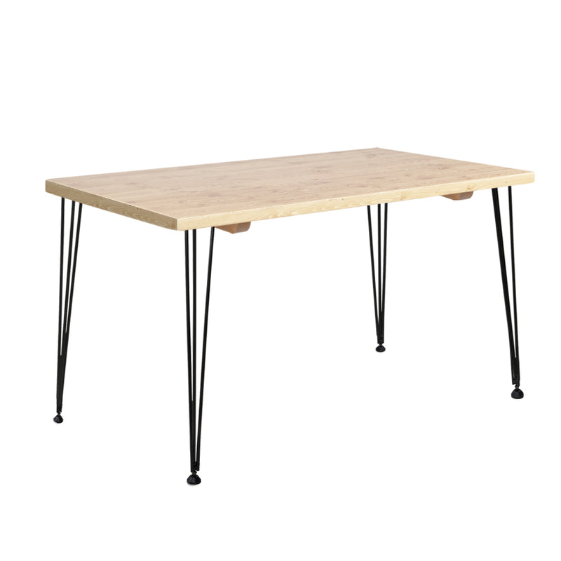 Essentials Dining Table 4 Seater Tables Wood Industrial Scandinavian Timber Metal