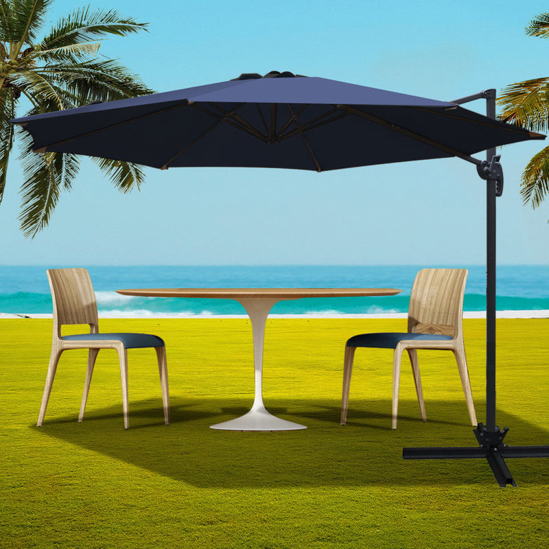 Rotatable Outdoor Umbrella - Navy