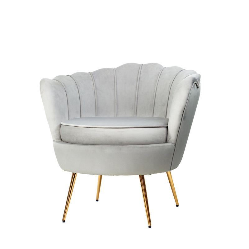 Aspen Lounge Scallop Armchair - Grey