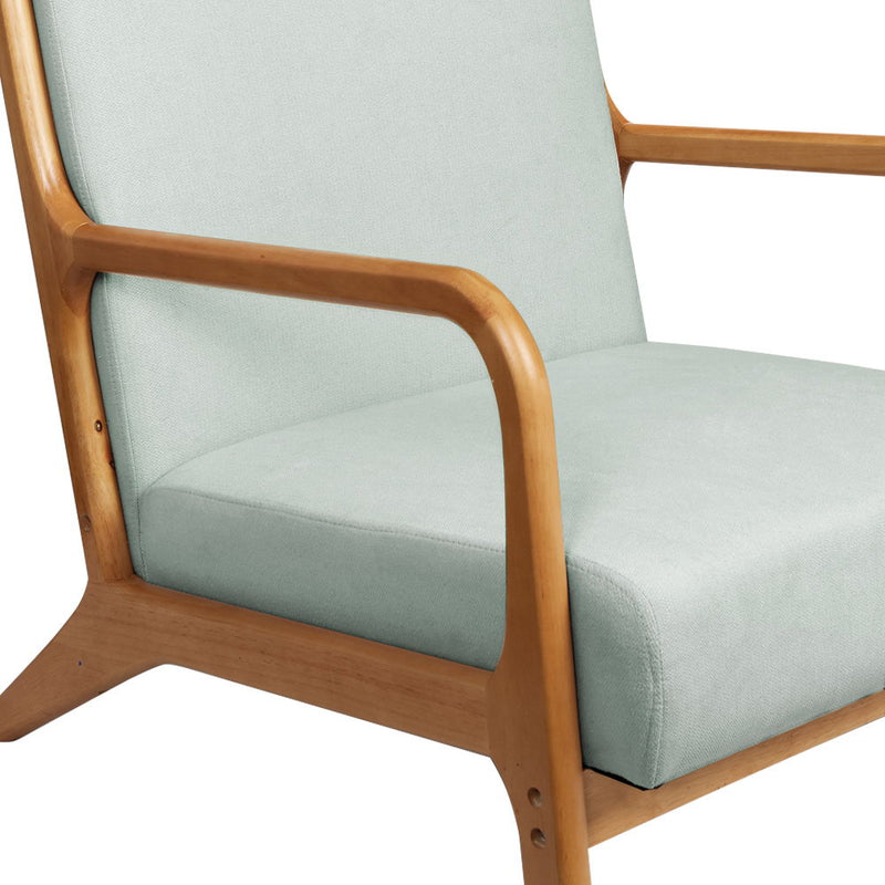 Zen Lounge Accent Armchairs - Grey Wood