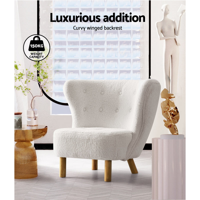 Sherpa Lounge Bedroom Couch Accent Chair