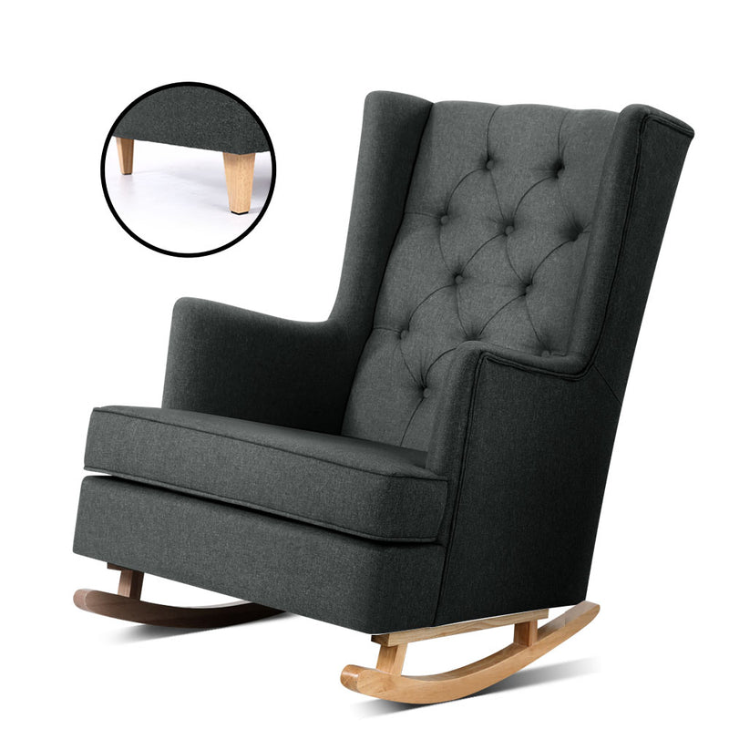 Contemporary Convertible Armchair - Charcoal