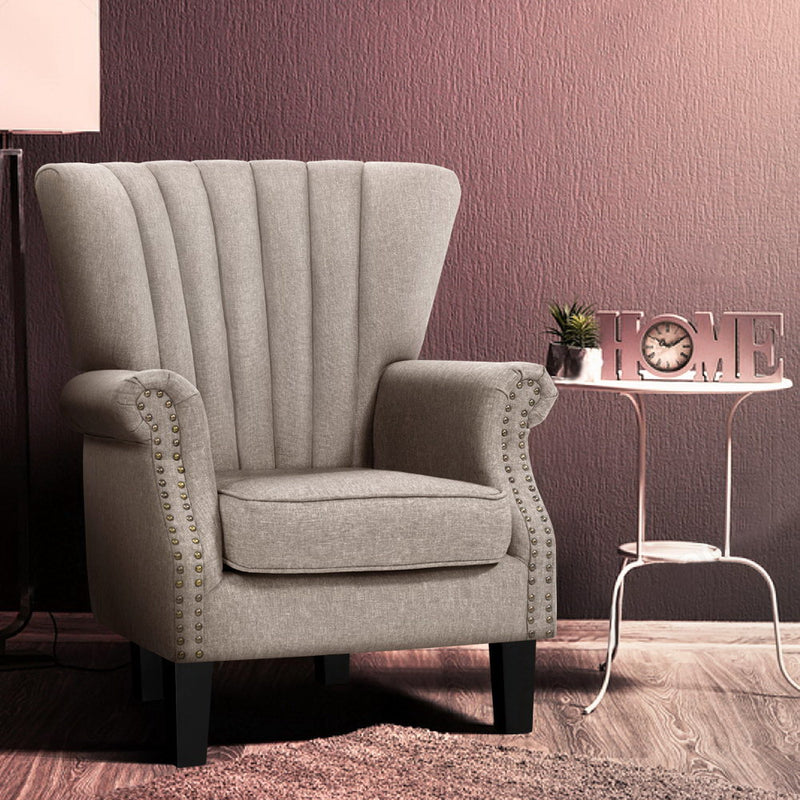 Modern Classic Lounge Armchair - Beige
