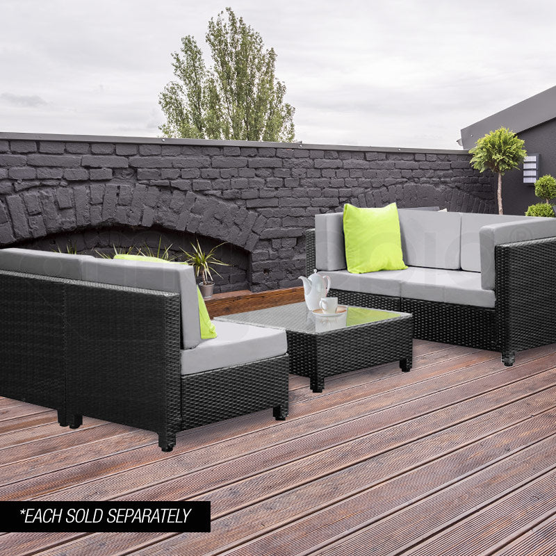 NOVA RATTAN 1pc Coffee Table Outdoor Wicker Sofa Furniture Lounge Garden