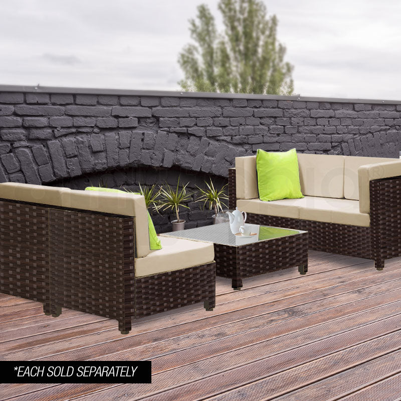 NOVA RATTAN 1pc Coffee Table Wicker Outdoor Sofa Furniture Garden Lounge