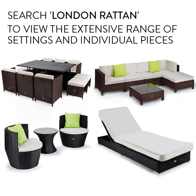 NOVA Rattan Ottoman Outdoor Wicker Furniture Sofa Garden Lounge Foot Stool