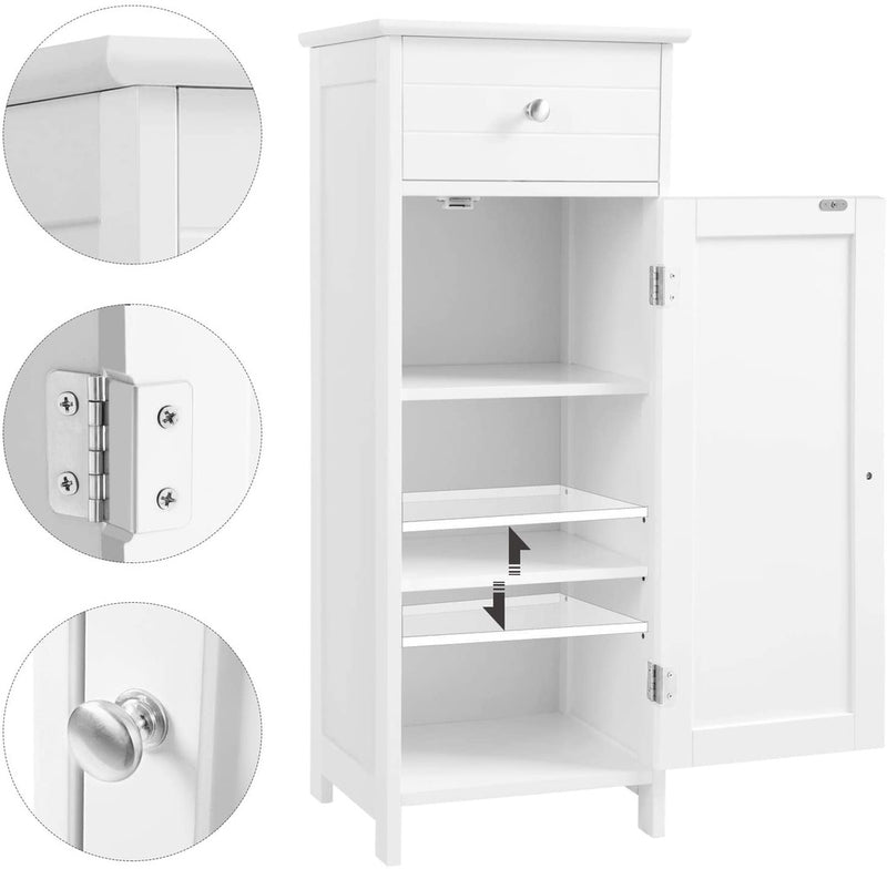 Nova Floor Cabinet with 1 Door and Drawer White BBC48WT