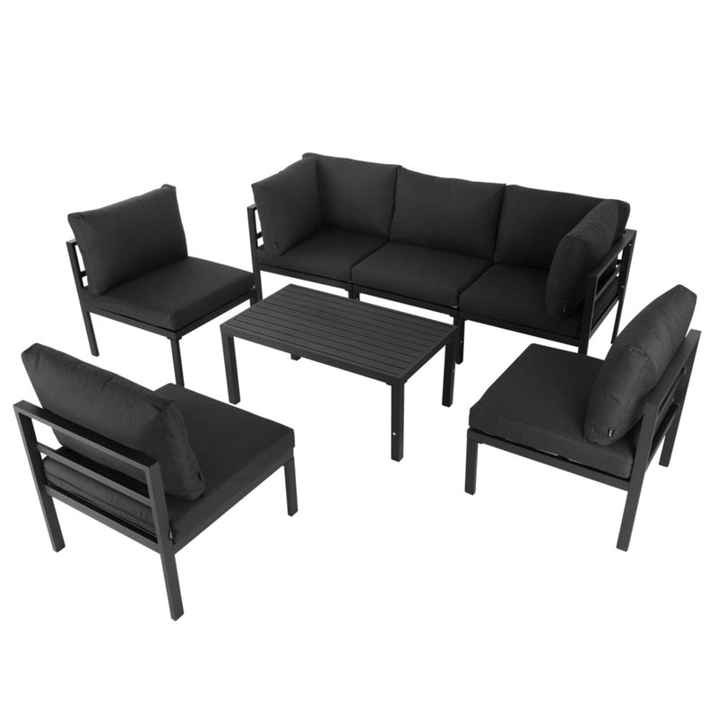 Concorde Outdoor 7 Piece Charcoal Grey Couches