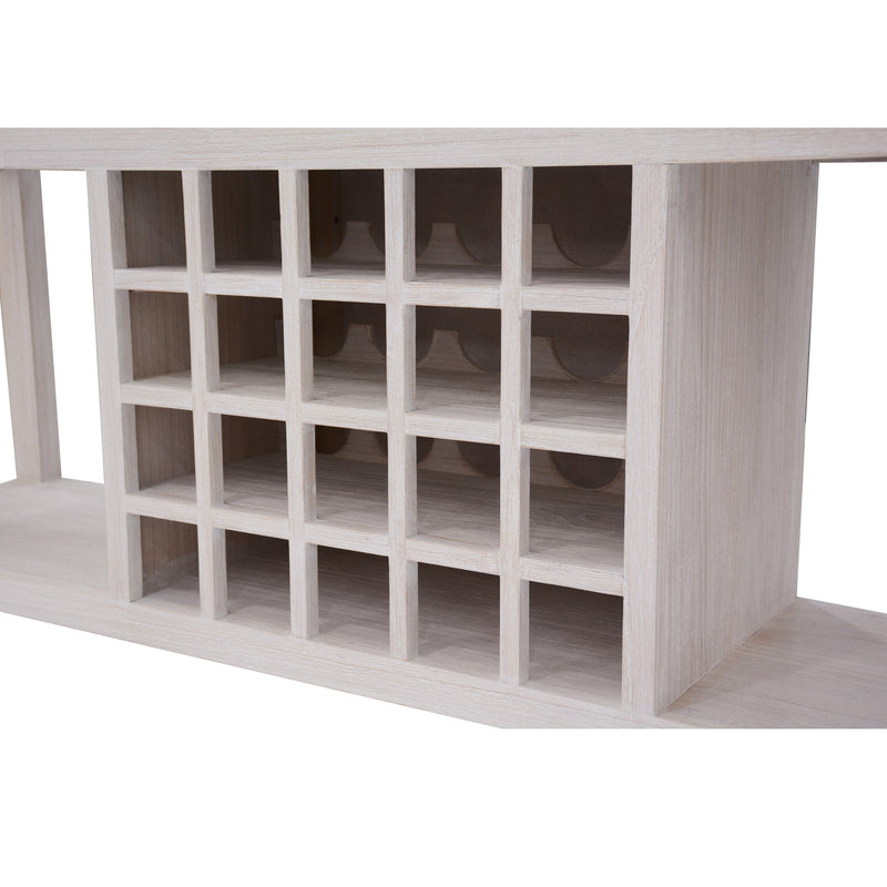 Crestwood Sideboard Buffet Wine Cabinet Bar Bottle Wooden Storage Rack - White