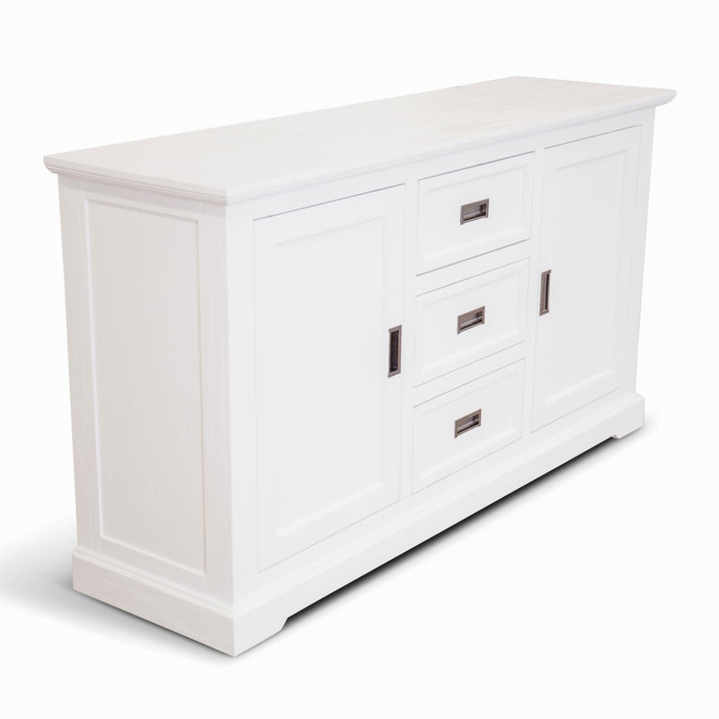 Classic White Buffet Table Acacia Wood - Coastal Furniture166cm