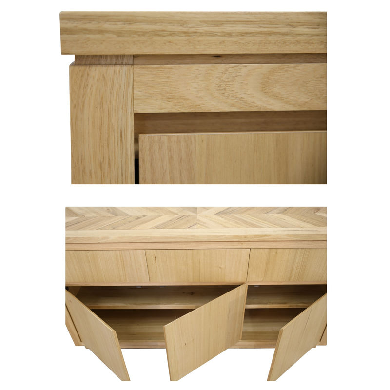 Roxy Buffet Table 165cm Solid Messmate Timber - Natural