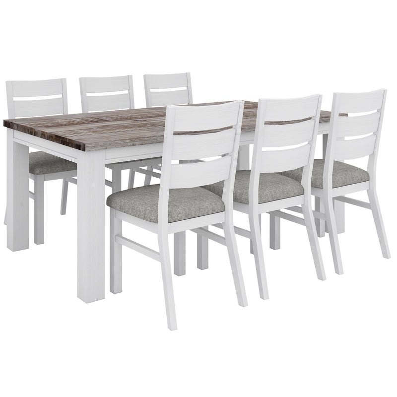 Solid Acacia Dining Chair Set of 4  - White Brush