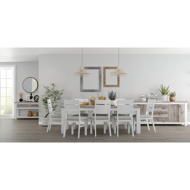 Solid Acacia Buffet Table 145cm Timber - White Brush