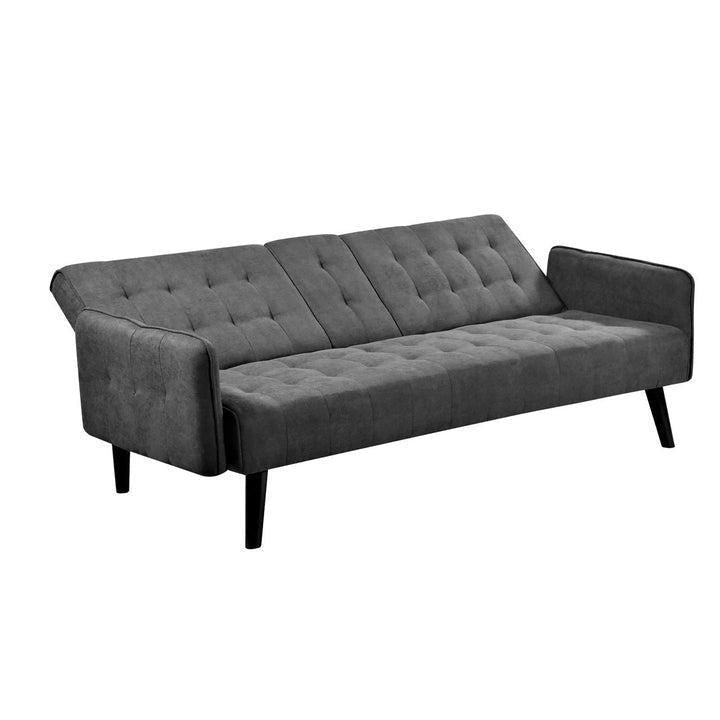 The New Yorker - Small Sofa Bed 3 Seat Lounge Set Sectional With Cup - Grey