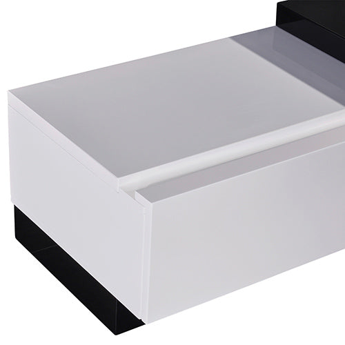 Prestige TV Cabinet with 2 Storage Drawers - Black/White